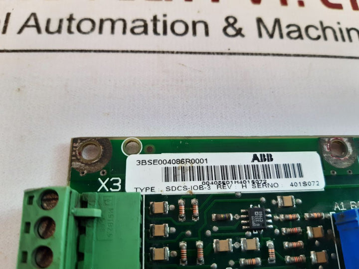 Abb Sdcs-iob-3 Connection Board Rev H
