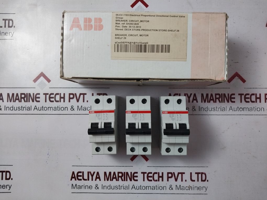 Lot Of 3X Abb Sh202 B20 Miniature Circuit Breaker 2Cds212001R0205