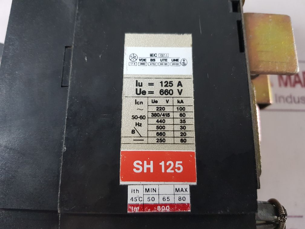 Abb Sh 125 Circuit Breaker 125 A 660 V