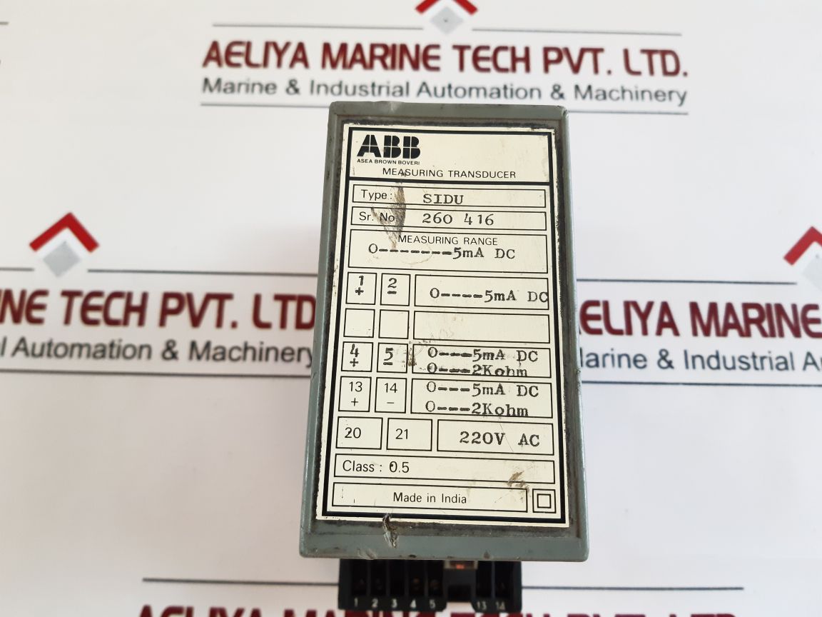 Abb Sidu Measuring Transducer 0---5Ma Dc – Aeliya Marine Tech®