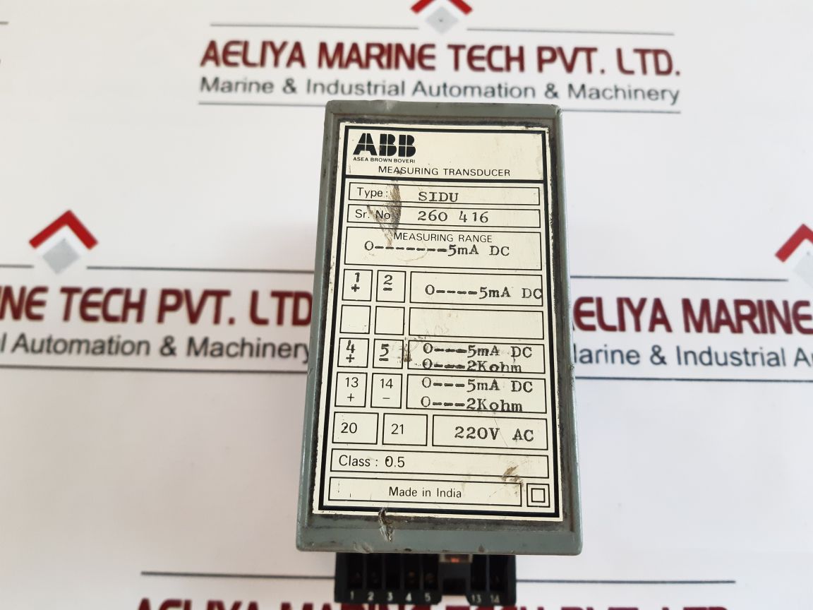 Abb Sidu Measuring Transducer 0---5Ma Dc