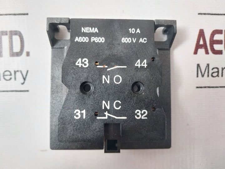 Abb Sk 829 002-b Auxiliary Contact Block 10A 600 V Ac
