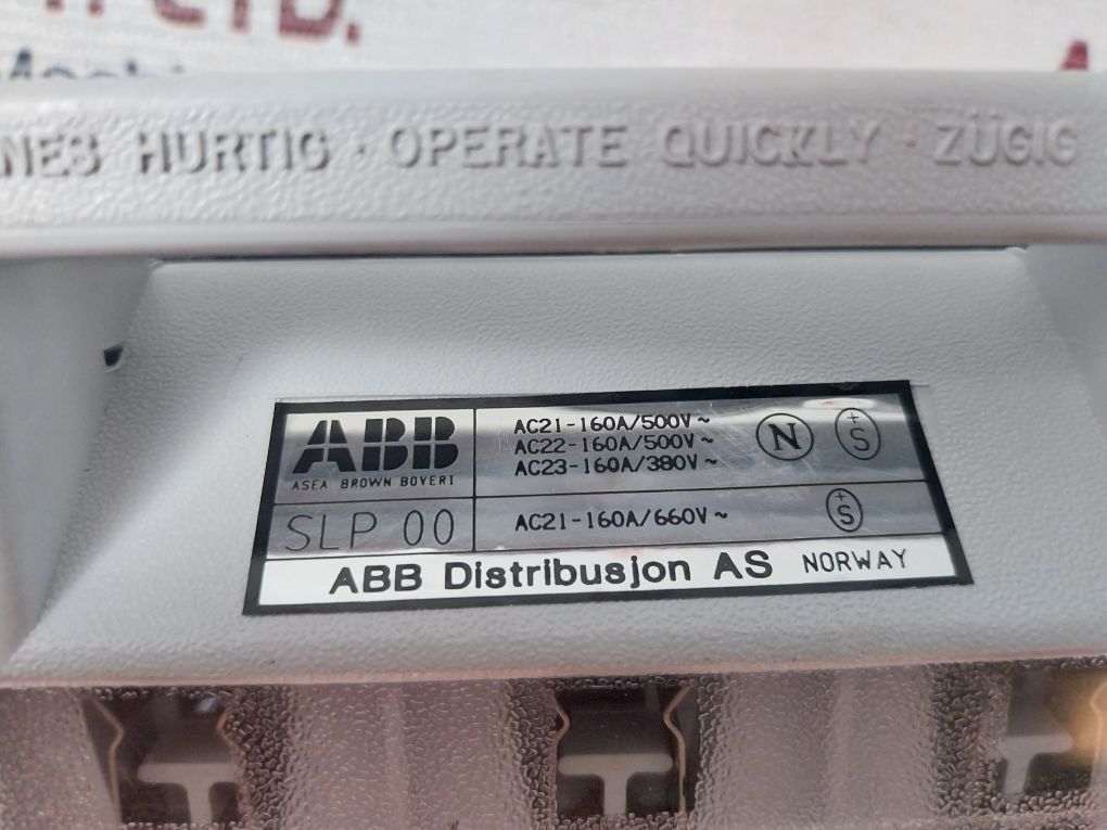 Abb Slp00 Low Voltage Hrc Fuse Switch Disconnector