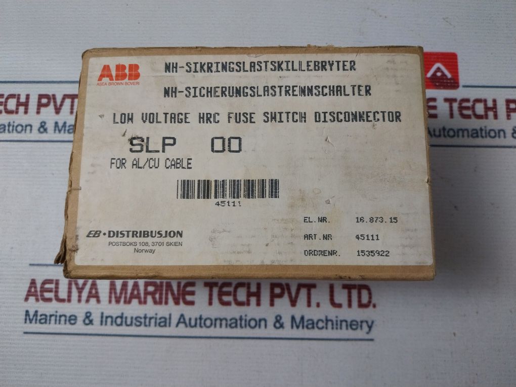Abb Slp00 Low Voltage Hrc Fuse Switch Disconnector
