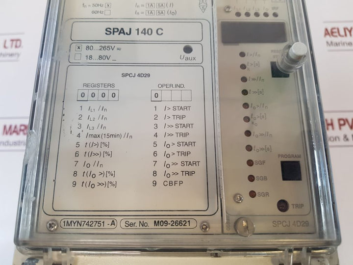 Abb Spaj 140C Over Current And Earth Fault Relay