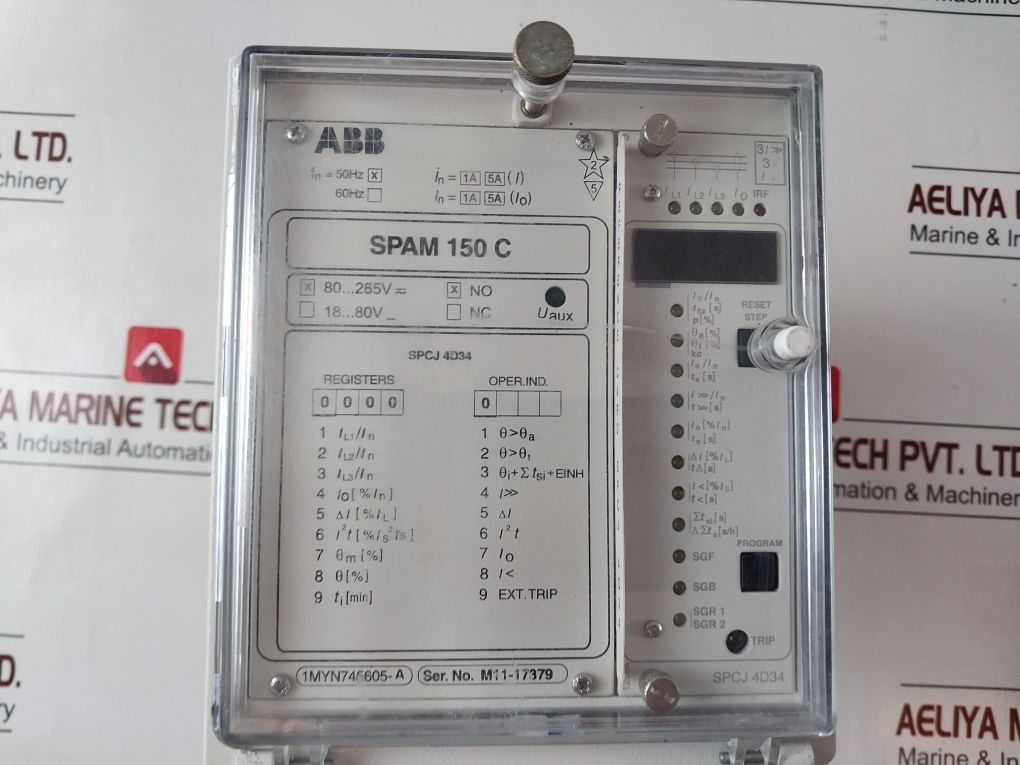 Abb Spam150C Network Control & Protection Relay Spcj 4D34,1Myn745605-a