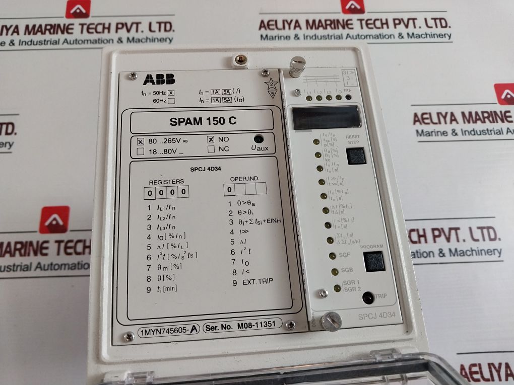 Abb Spam 150 C Motor Protection Relay 80-265V 50Hz
