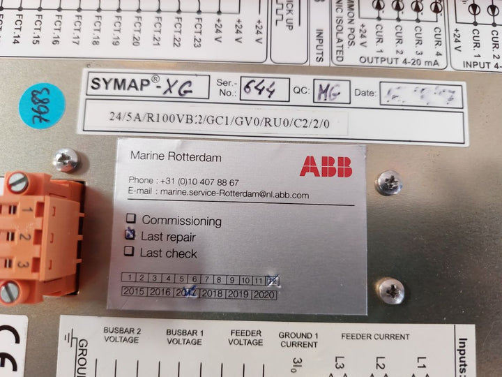 Abb Symap-xg Hmi Control Panel 24/5A/R100Vb2/Gc1/Gv0/Ru0/C2/2/0