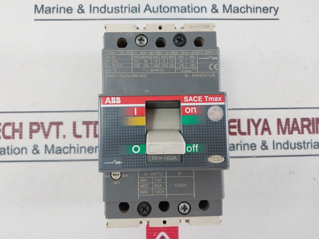 Abb T1B 160 Circuit Breaker 100A