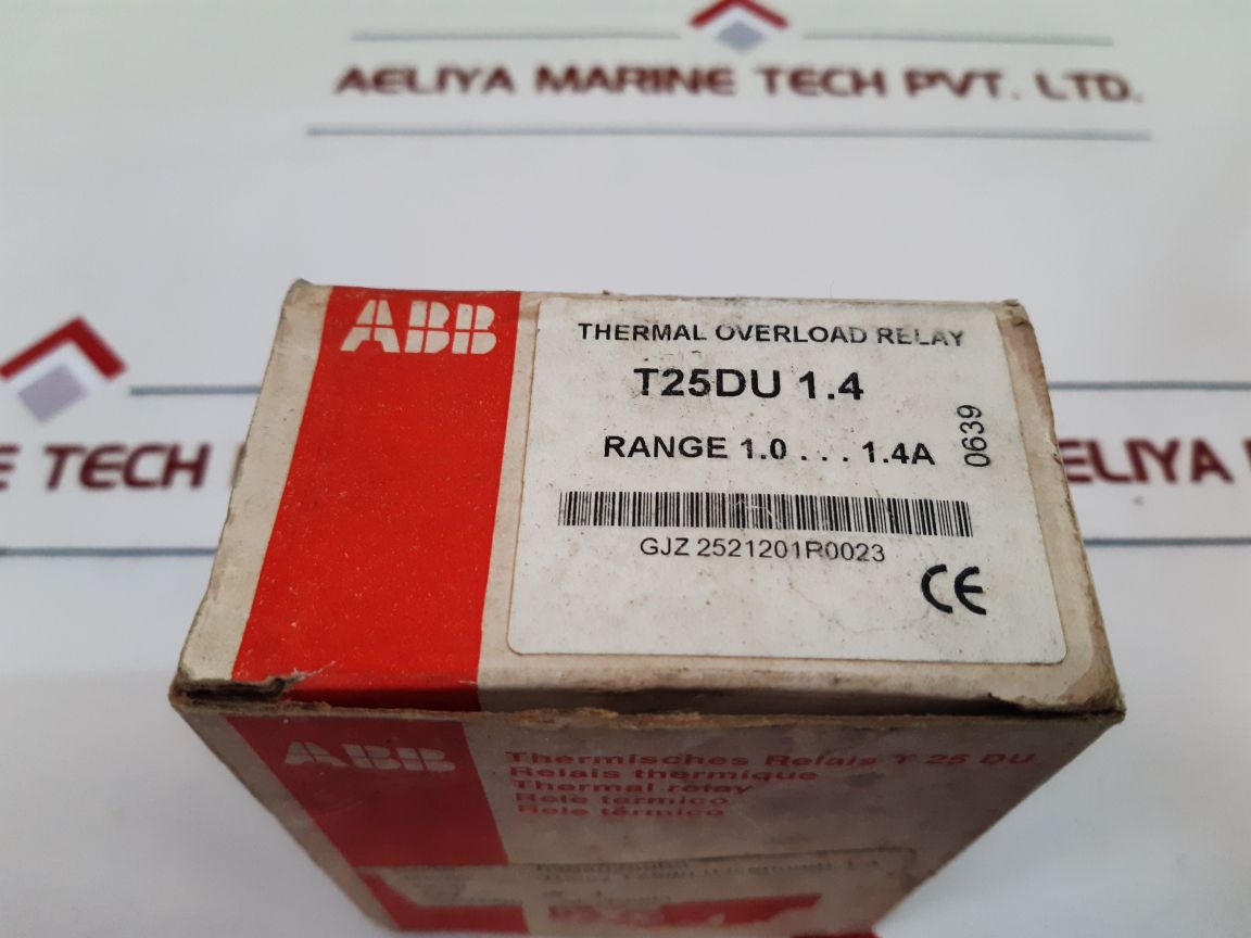 Abb T25 Du Thermal Overload Relay 1.0...1.4A New