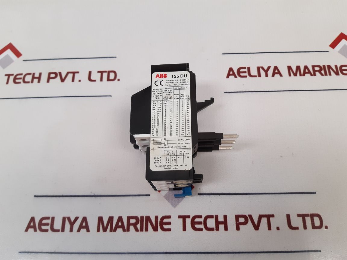 Abb T25 Du Overload Relay 0.4 To 0.63A New