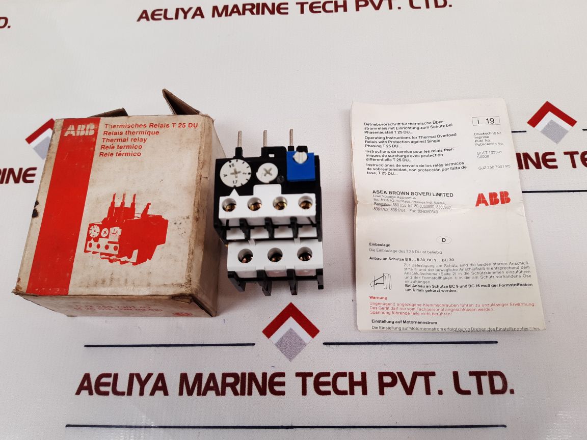 Abb T25 Du Thermal Overload Relay 1.7-2.4A