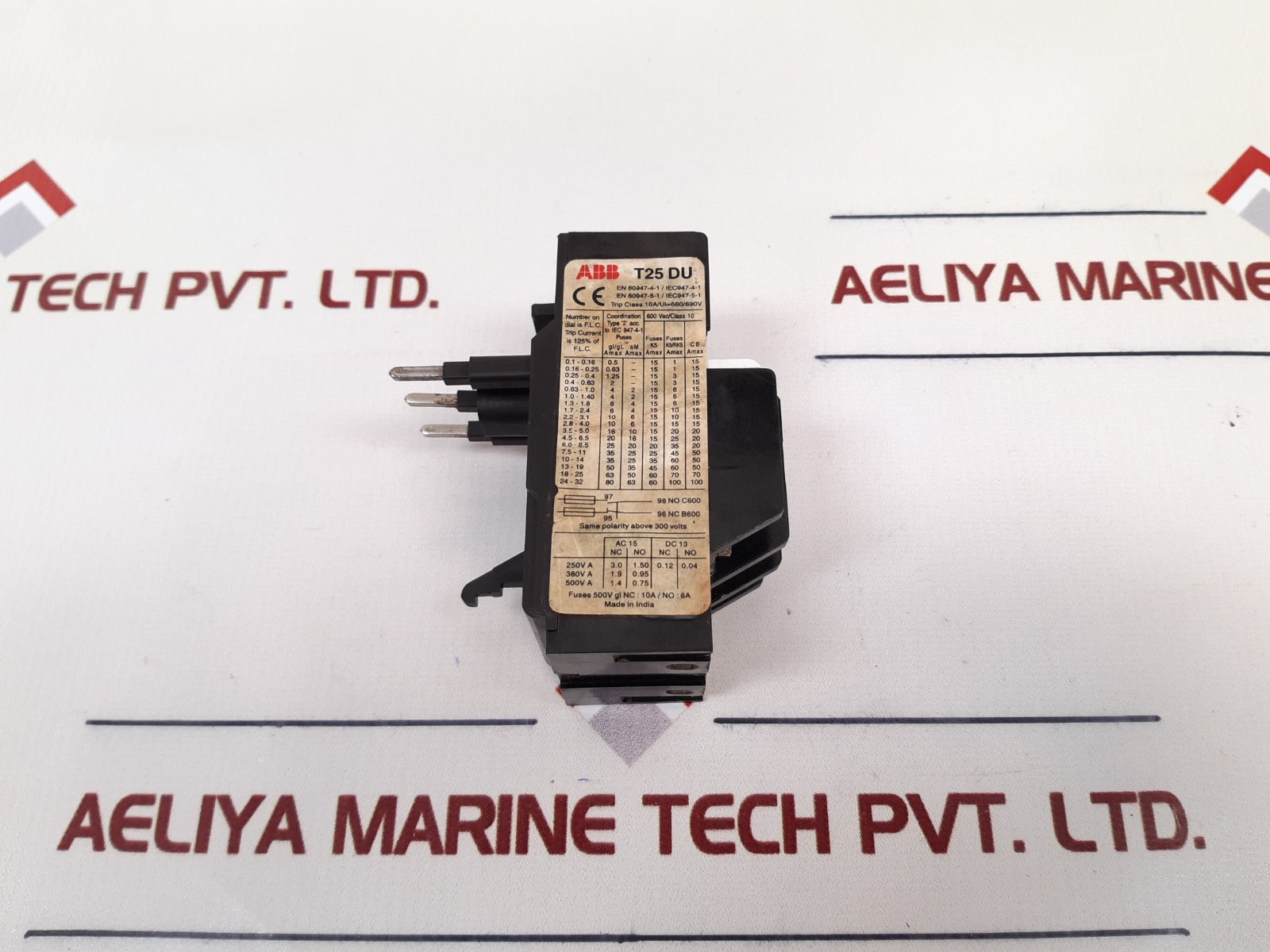 Abb T25 Du Thermal Overload Relay Used