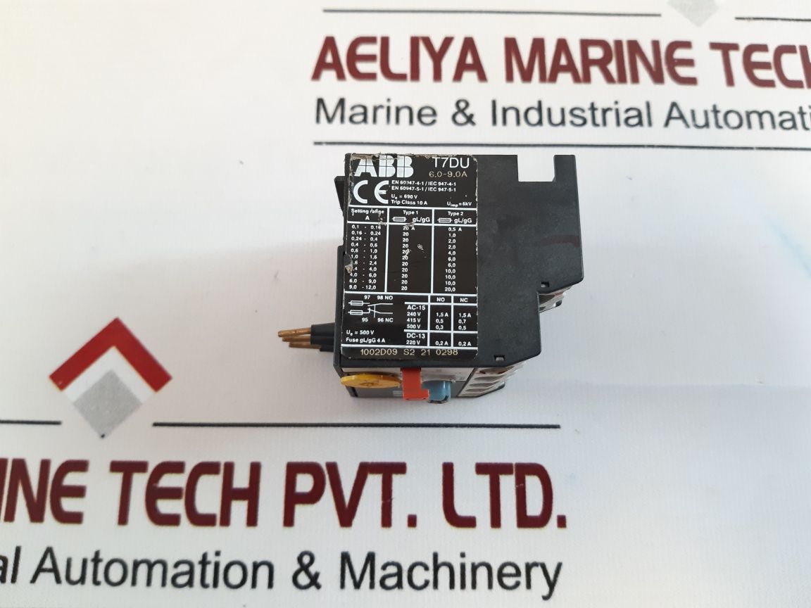 Abb T7Du Thermal Overload Relay 6.0-9.0A