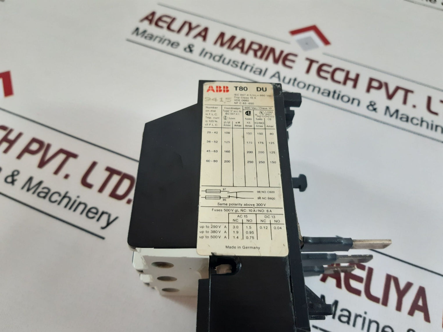 Abb T80 Du Thermal Overload Relay