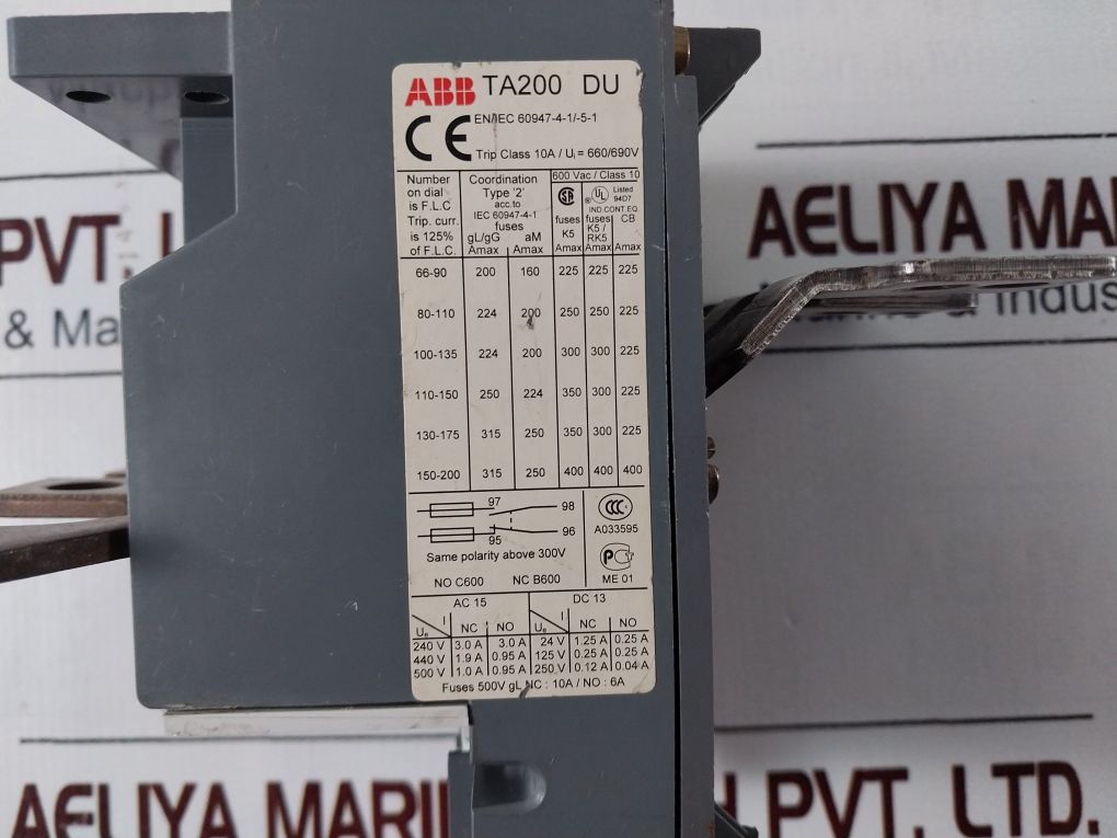 Abb Ta200 Du Thermal Overload Relay Free Shipping By Express