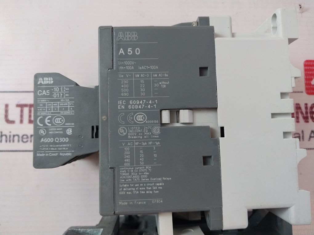 Abb Ta75 Du Thermal Overload Relay 690V Ac