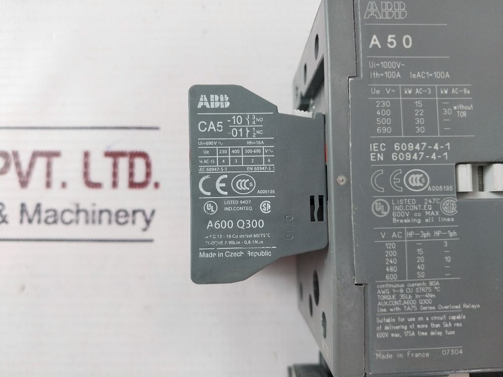Abb Ta75 Du Thermal Overload Relay 690V Ac