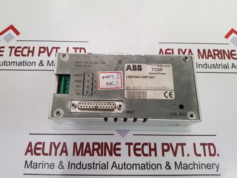 Abb Tc50 Control Panel 1Sbp260150R1001 5W