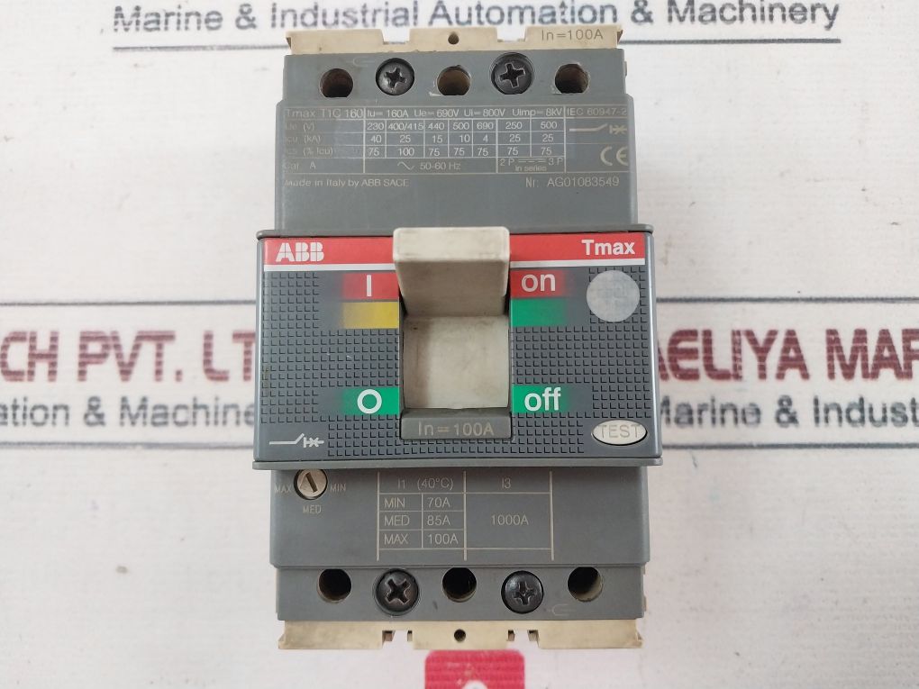 Abb Tmax T1B 160 Circuit Breaker 8Kv