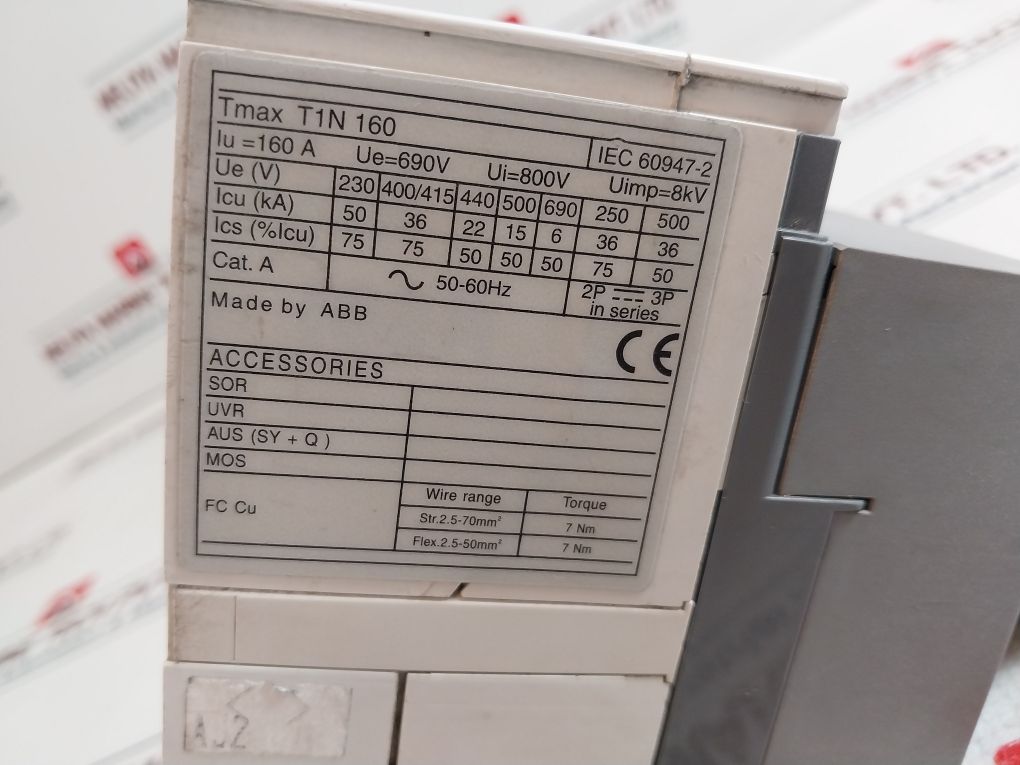 Abb Tmax T1N 160 Circuit Breaker