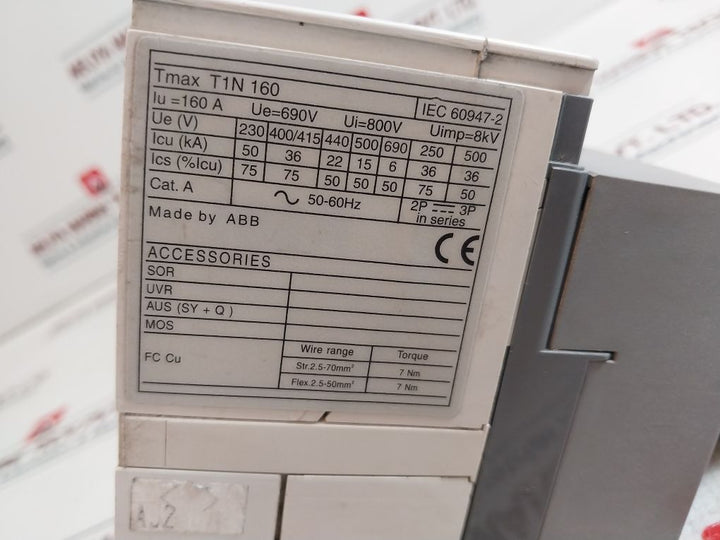 Abb Tmax T1N 160 Circuit Breaker