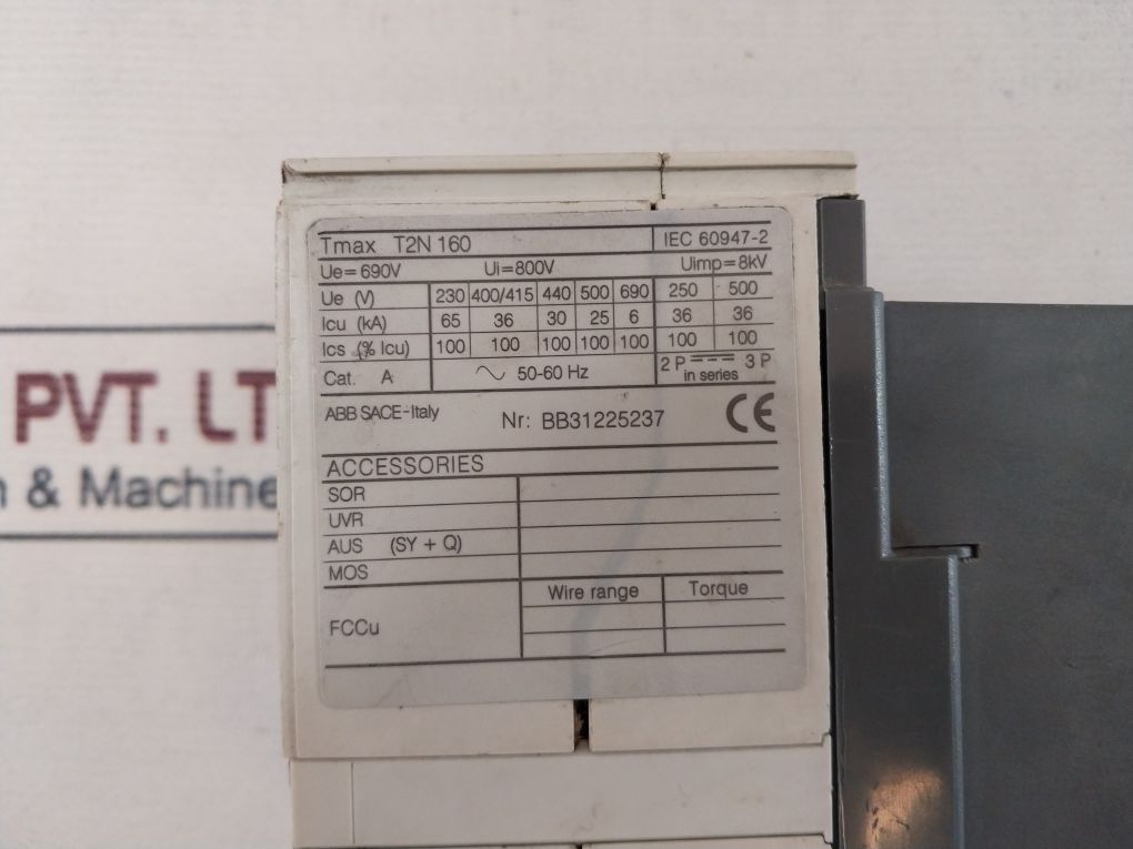 Abb Tmax T2N 160 Circuit Breaker 2P---3P In Series