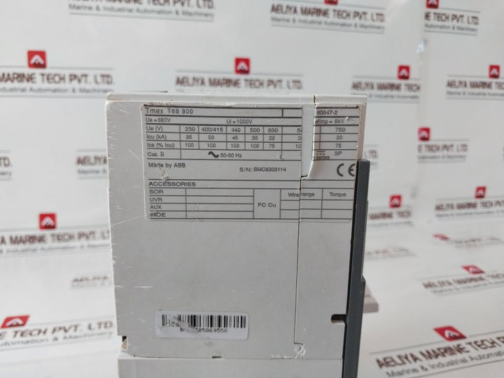 Abb Tmax T6S 800 Circuit Breaker