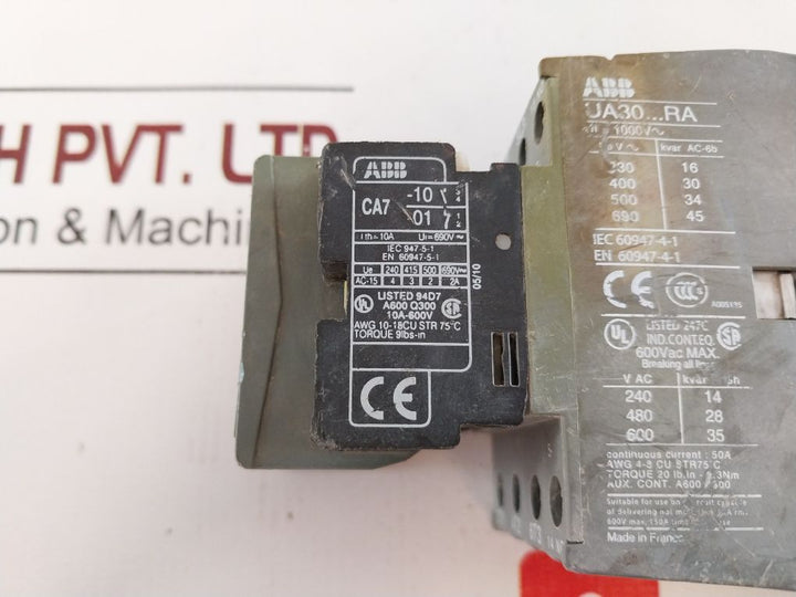 Abb Ua30-30-10Ra Contactor With Ua30...Ra
