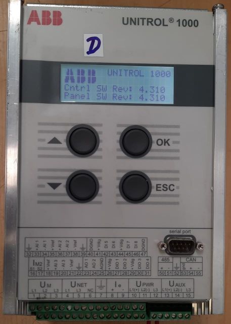 Abb Unitrol 1000 Voltage Regulator 3Bhe014557R0003