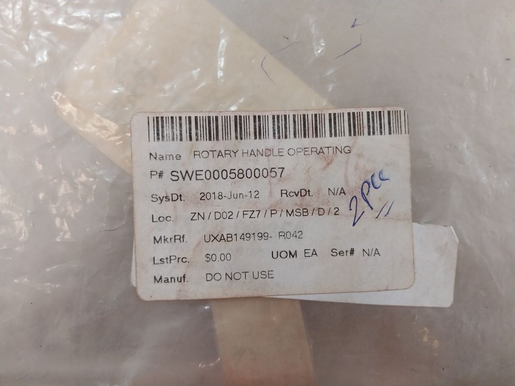 Abb Uxab149199- R042 Rotary Handle Operating