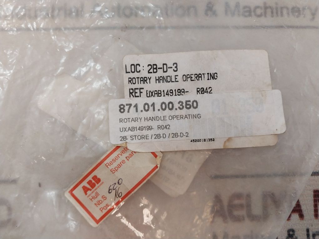 Abb Uxab149199- R042 Rotary Handle Operating