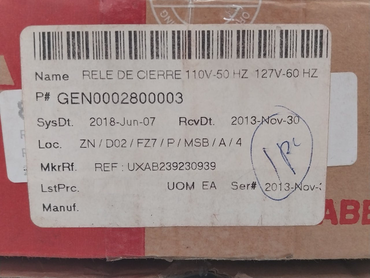 Abb Uxab239230939 Closing Relay Gen0002800003