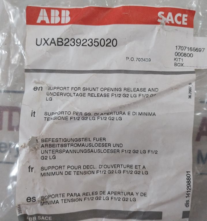 Abb Uxab239235020 Shunt Opening Release And Undervoltage Release