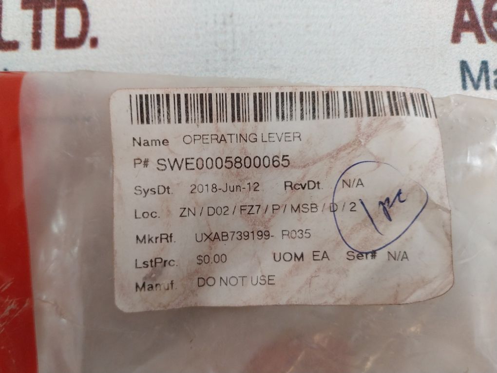 Abb Uxab739199-r035 Operating Lever