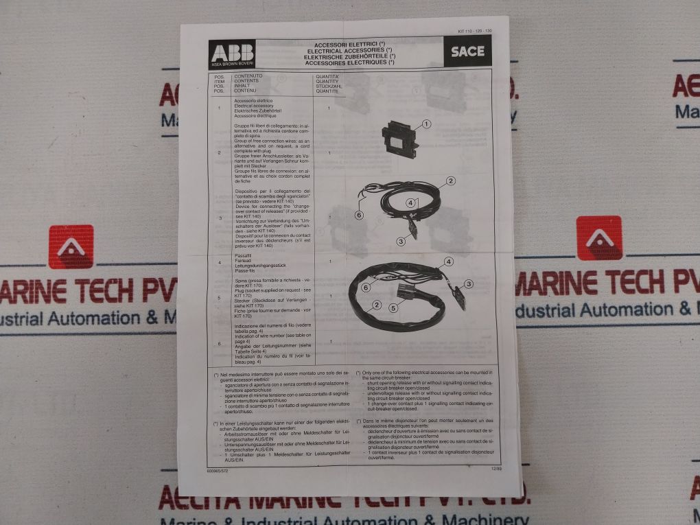 Abb Uxab 159341 R 909 Shunt Trip Limiter Kit Ln125