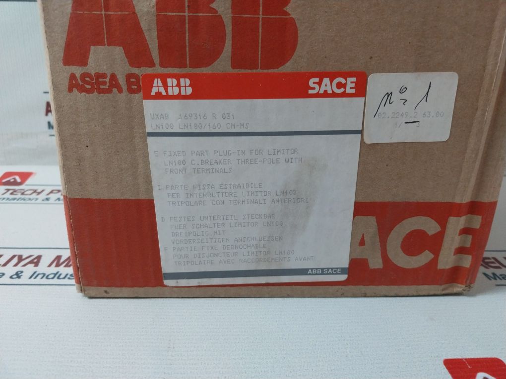 Abb Uxab 169316 R031 Fixed Part For Plug-in Circuit Breaker Swe0005800174
