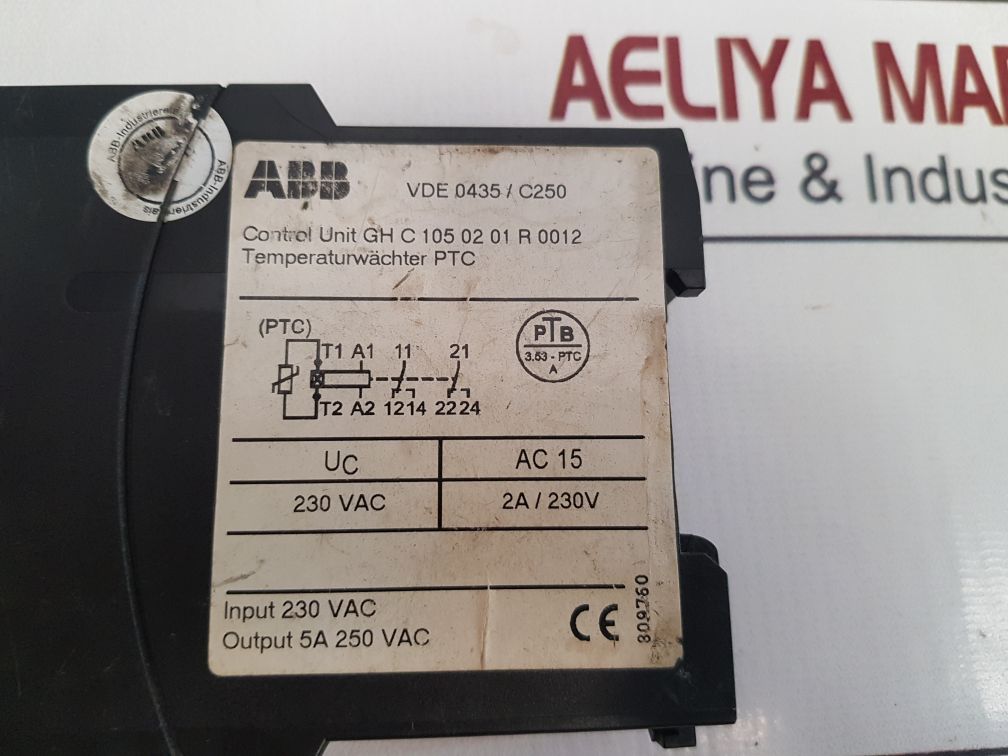Abb Vde 0435/C250 Temperature Monitor Ptc