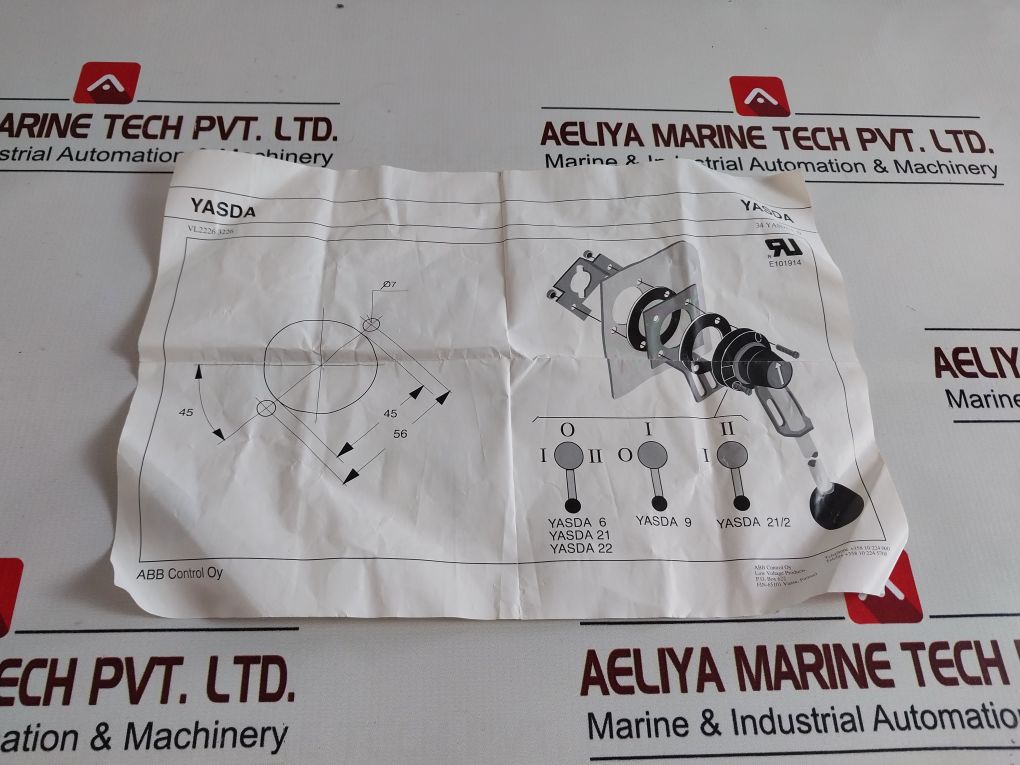 Abb Yasda Disconnect Switch & Lever 66484 Metal Handle On/Off