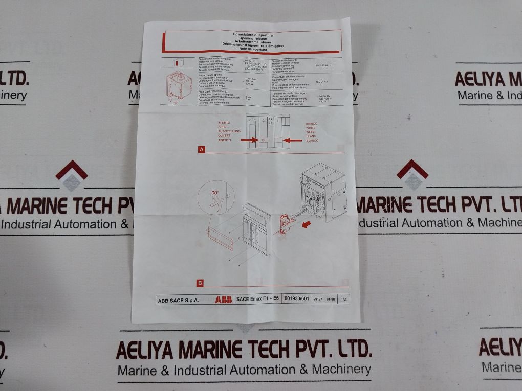Abb Yo- 1Sda038292R1 Yc- 1Sda038302R1 Shunt Closing & Opening Coil