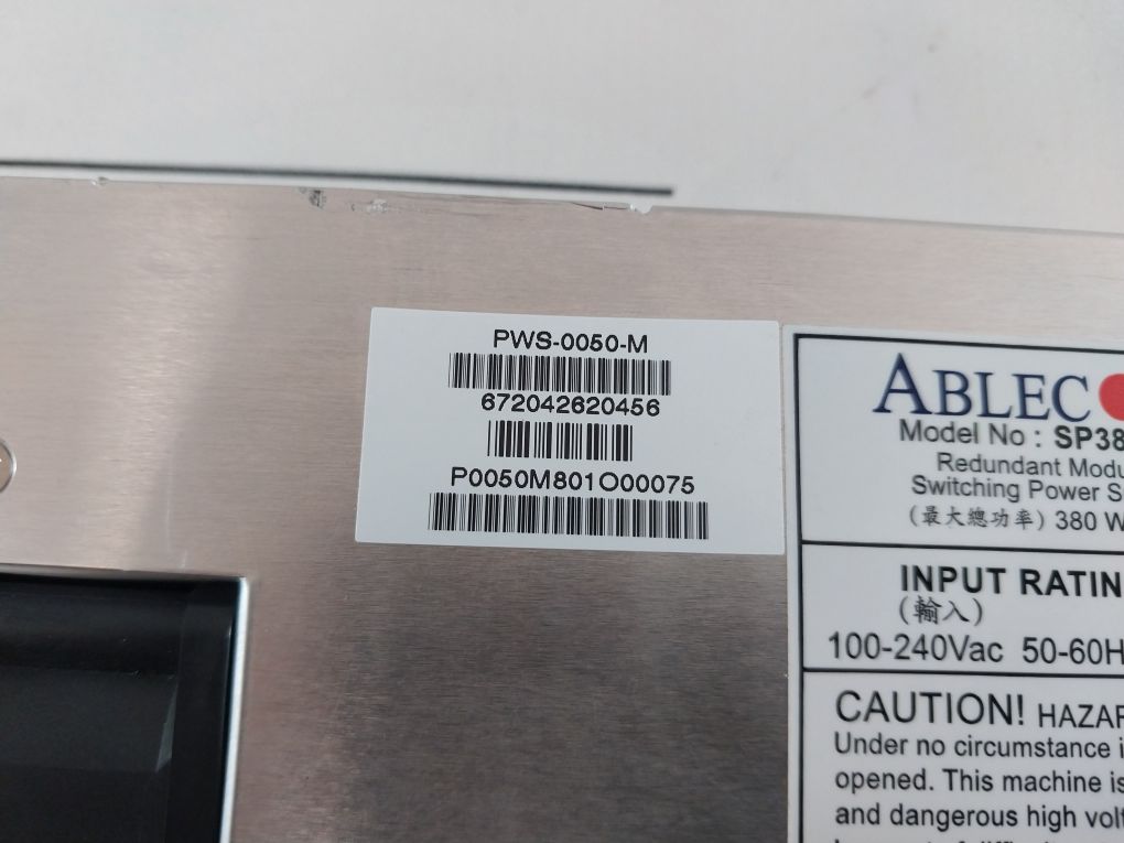 Sp382ts Redundant Module Switching Power Supply(Fan Not Worki