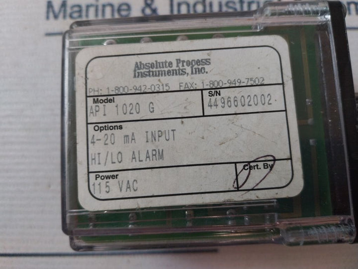 Absolute Process Api 1020 G Input Loop-tracker