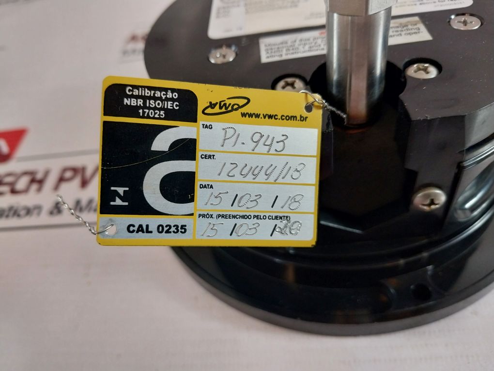 Accu-drive 3D Instruments 0-1000 Psi Pressure Gauge