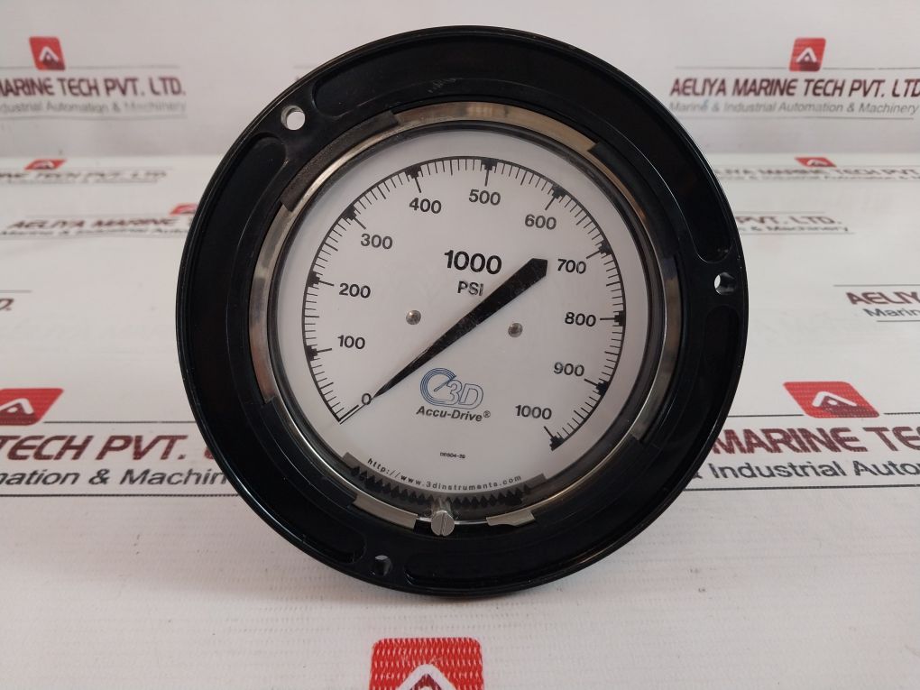 Accu-drive 3D Instruments 0-1000 Psi Pressure Gauge