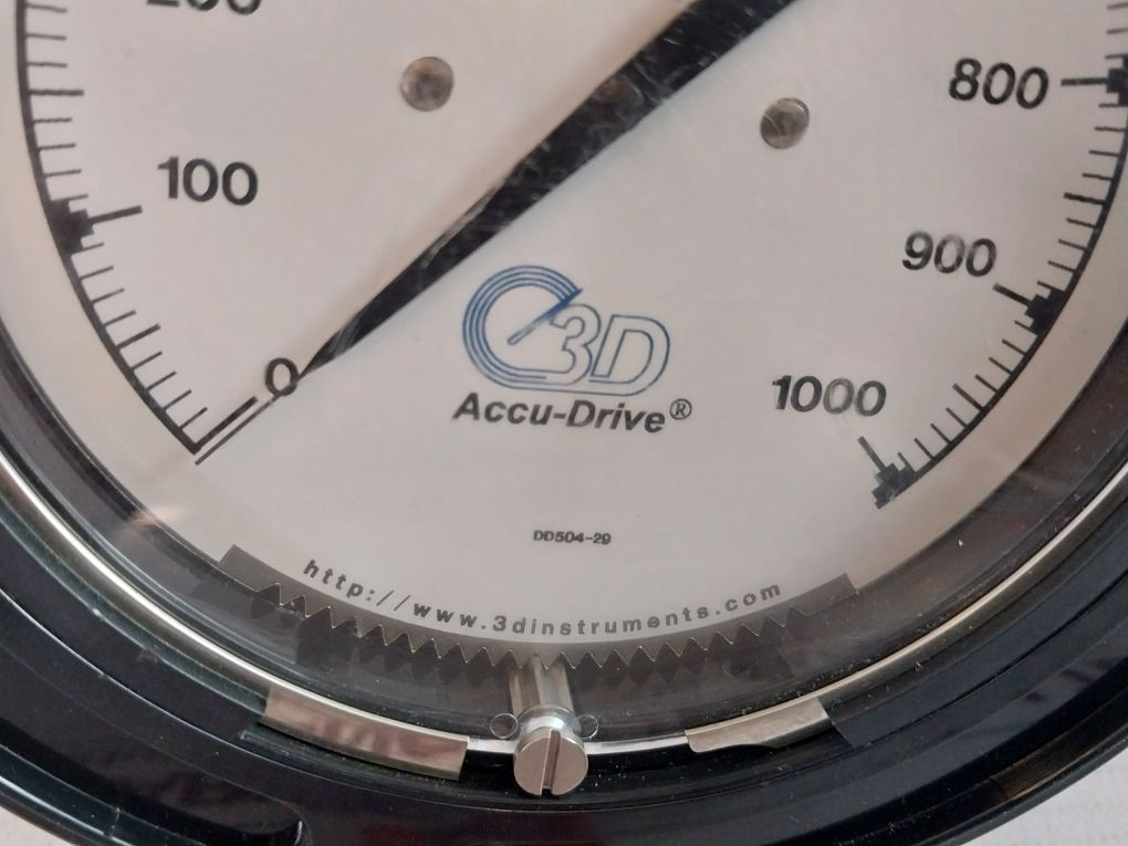 Accu-drive 3D Instruments 0-1000 Psi Pressure Gauge