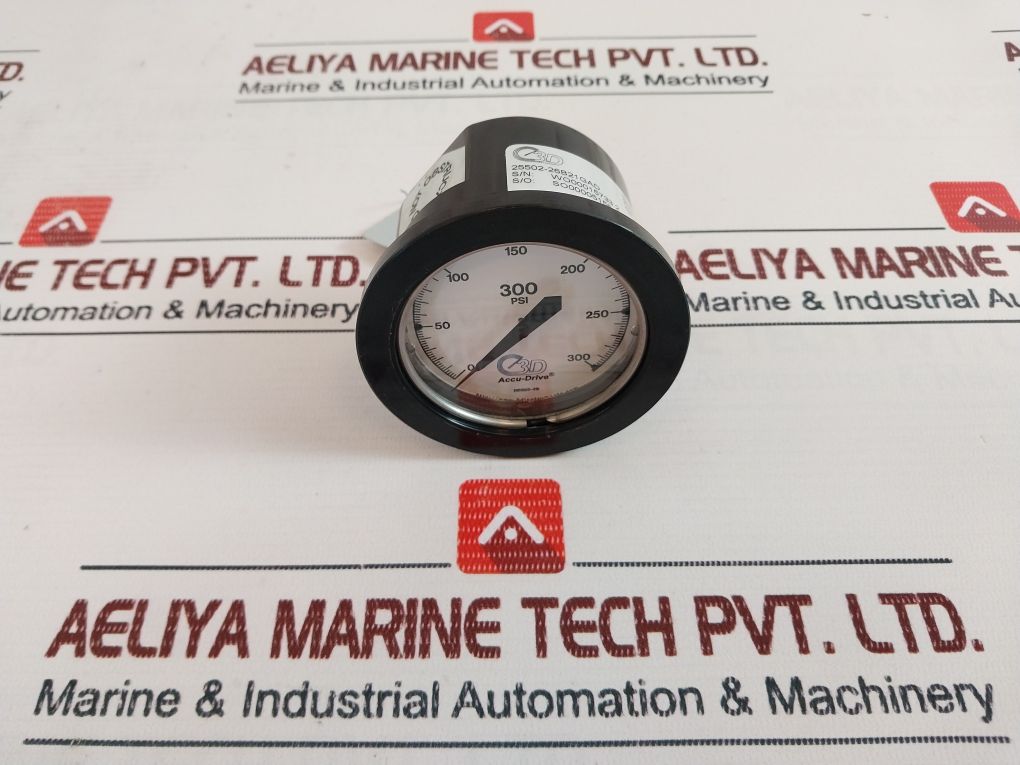 Accu-drive 3D Instruments 25502-26B21Gad Pressure Gauge 0-300 Psi