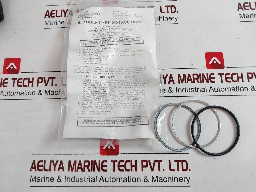 Accumulators Ai-1-6-3Kt-ss Bladder And Fluid Port Replacement Repair Kit