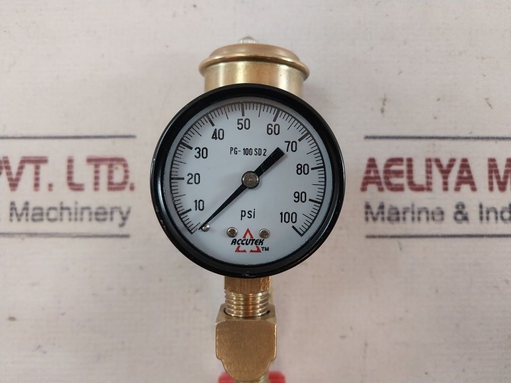 Accutek Pg-100 Sd 2 Pressure Gauge 0-100 Psi