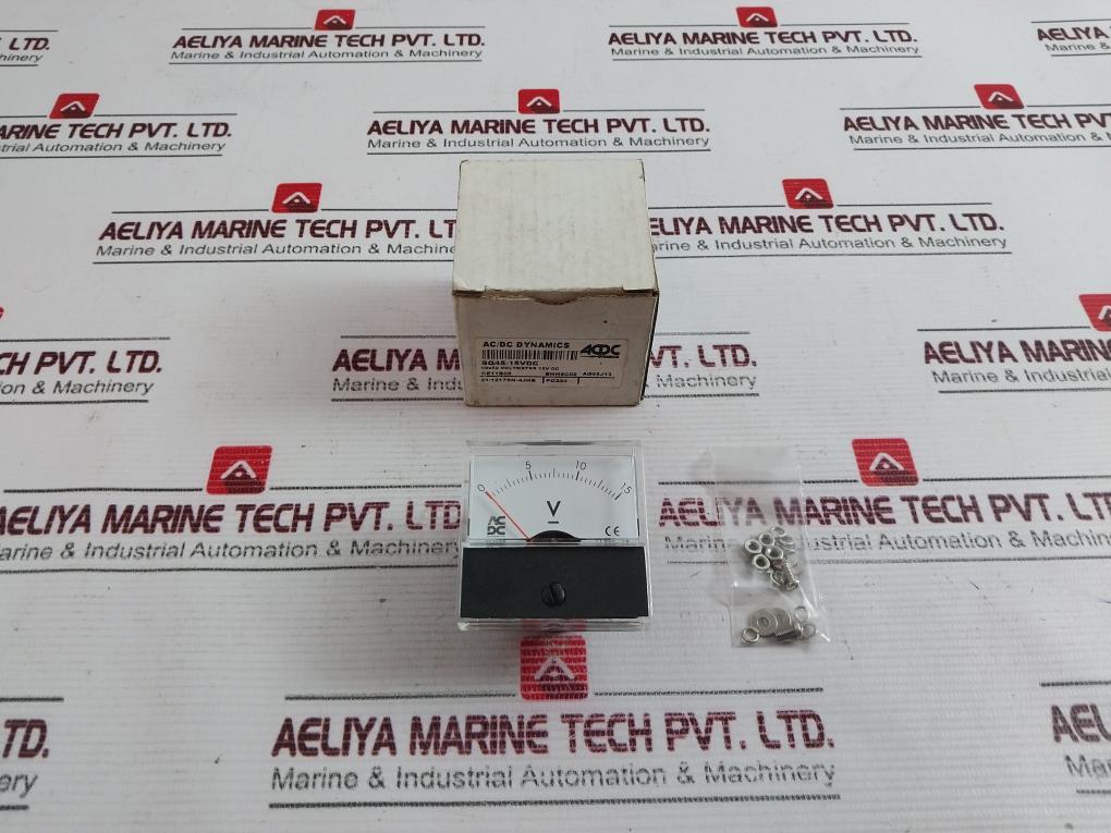 Acdc Dynamics Sq-45 Class 2.5 50X50 Voltmeter 15V Dc