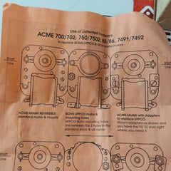 Acme Sau-1.1-2 Reversible Motor Kit Dual Voltage